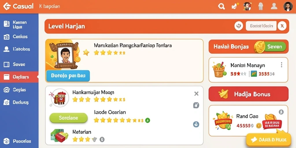 Fitur live chat yang memungkinkan interaksi pemain.